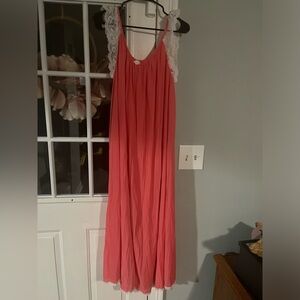 Amanda  Rich Coral slip on Night Gown